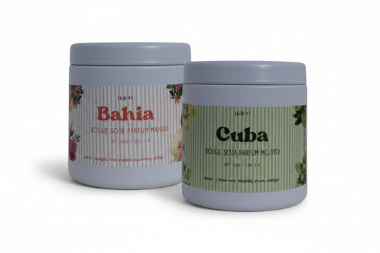 Translation missing: ar.Duo de Bougies – Bahia &amp; Cuba – 2 x 70g