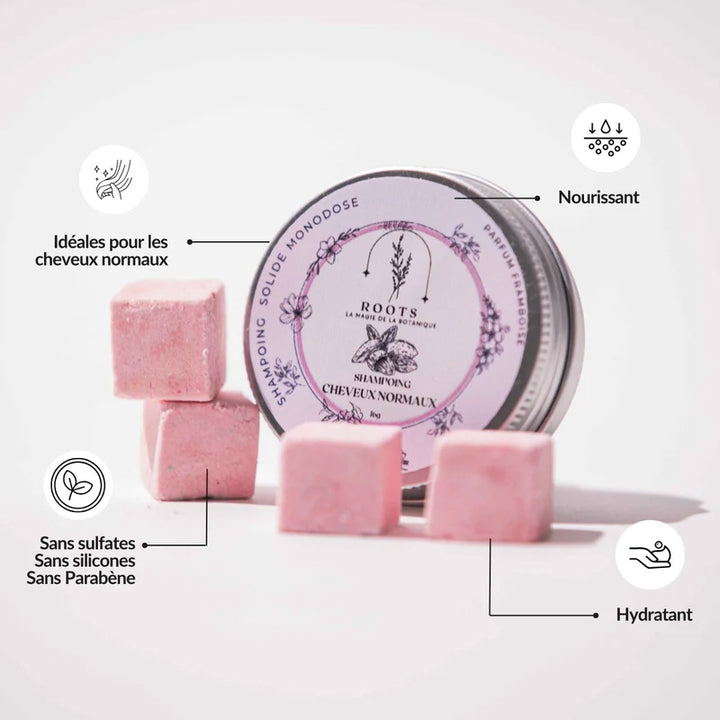 Translation missing: nl.Shampoing Solide Framboise — Cheveux normaux - ROOTS
