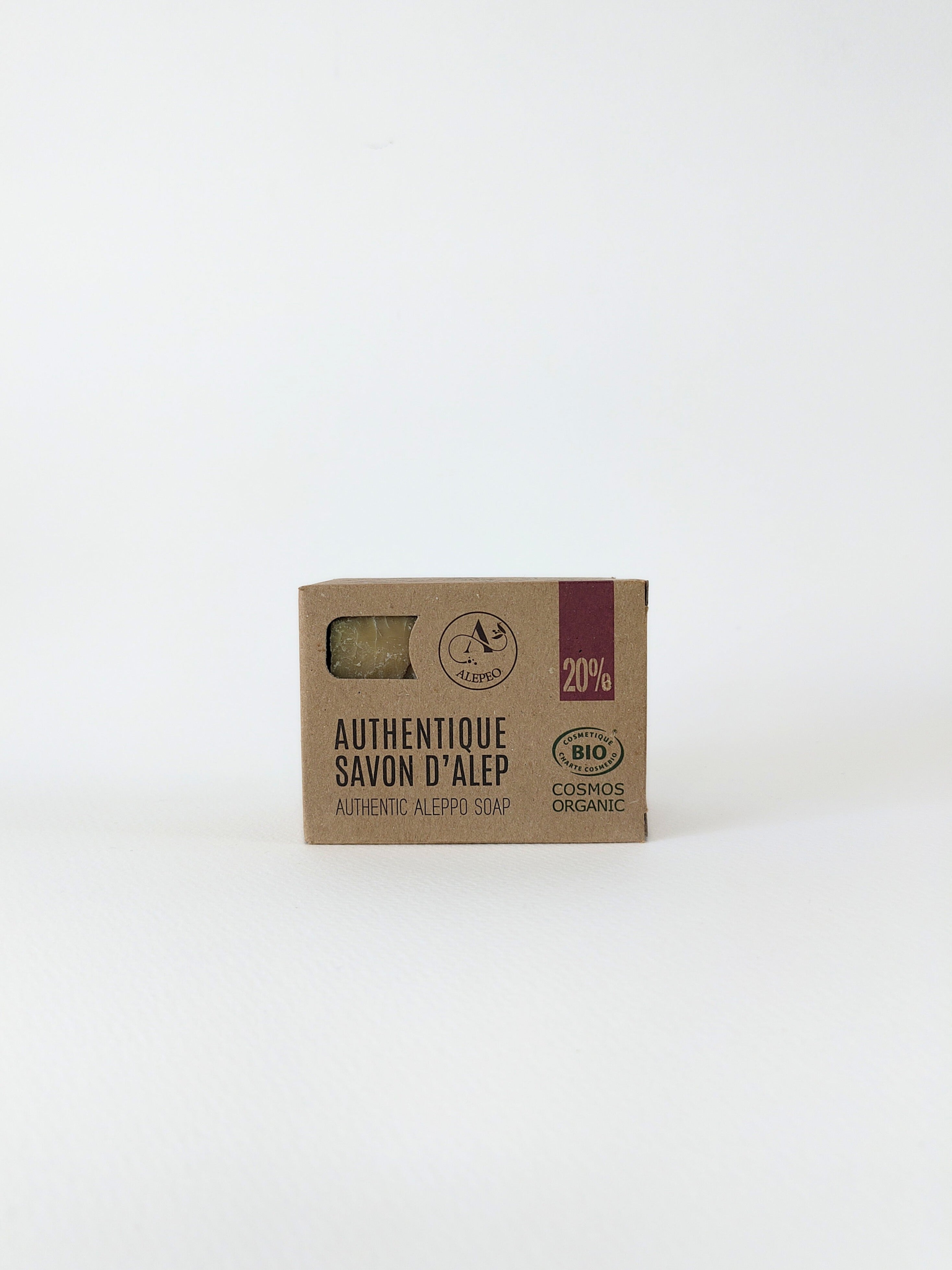 Savon d’Alep Authentique – 20% Huile de Baie de Laurier – 200 g