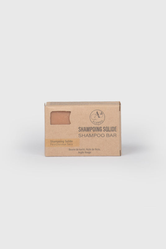 Translation missing: fr.Shampoing Solide pour Cheveux Secs - Beurre de Karité, Huile de Ricin et Argile Rouge