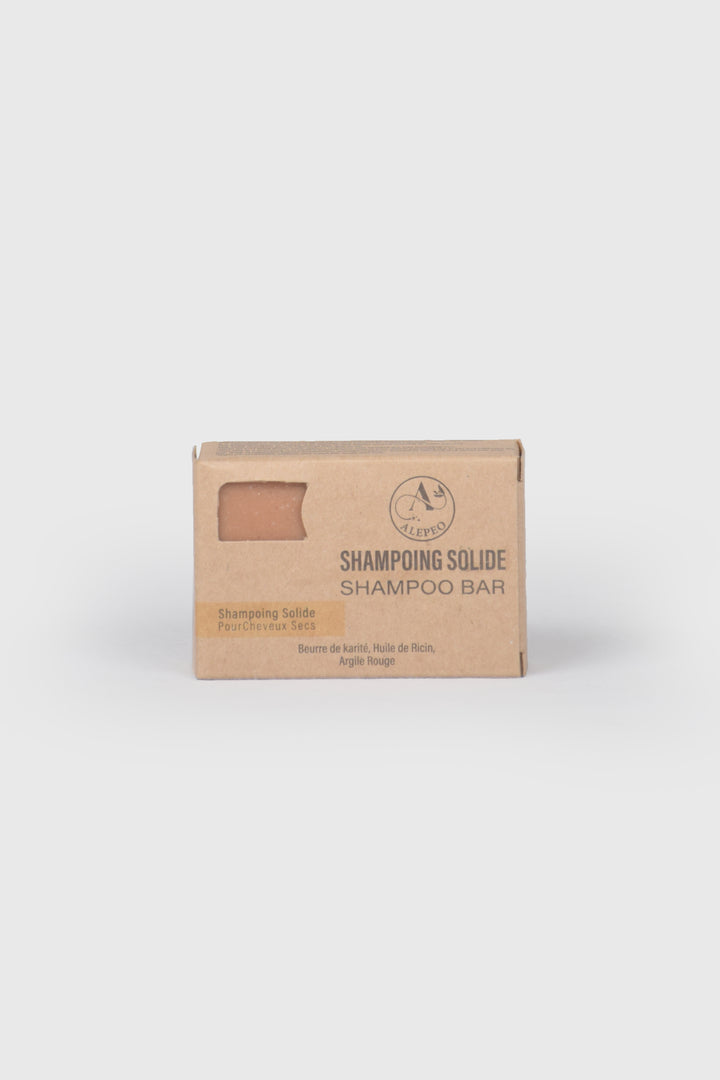 Translation missing: fr.Shampoing Solide pour Cheveux Secs - Beurre de Karité, Huile de Ricin et Argile Rouge