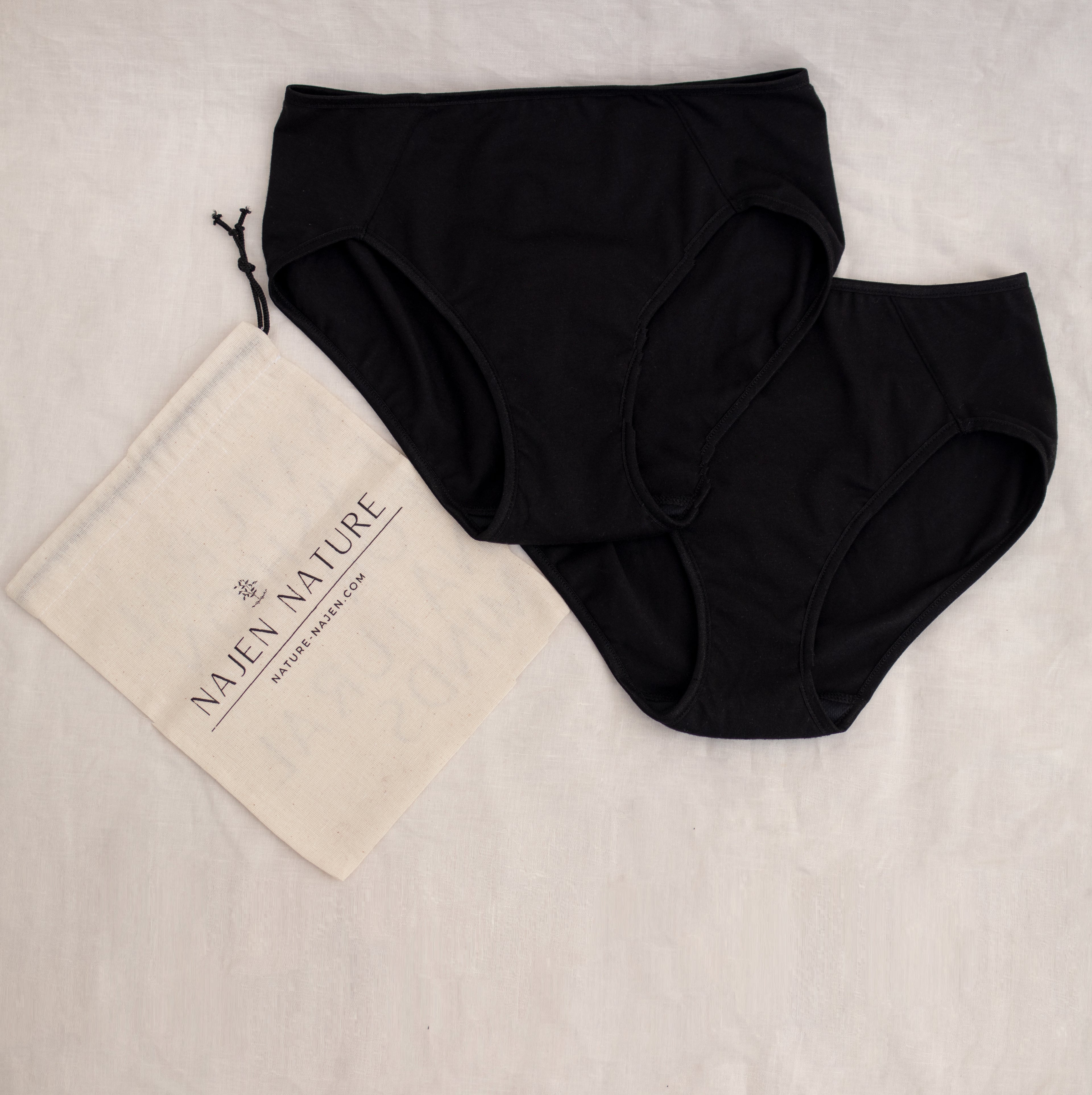 Pack de 2 culottes menstruelles :  1 flux léger + 1 flux abondant